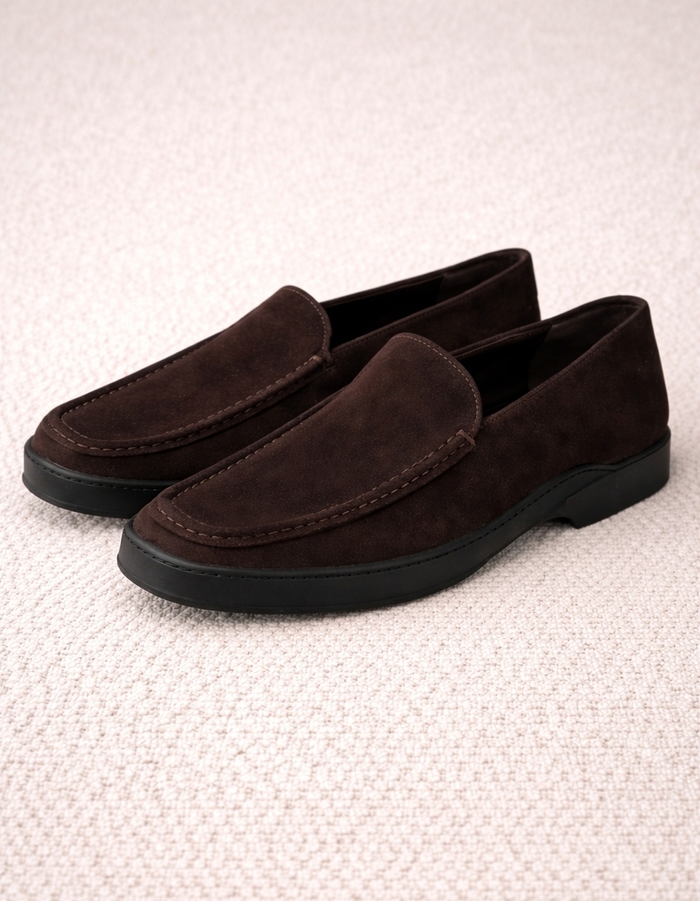 Tod’s Suede Loafers Square Toe Made in Italy with Gommini Rubber Sole – EU 39.5